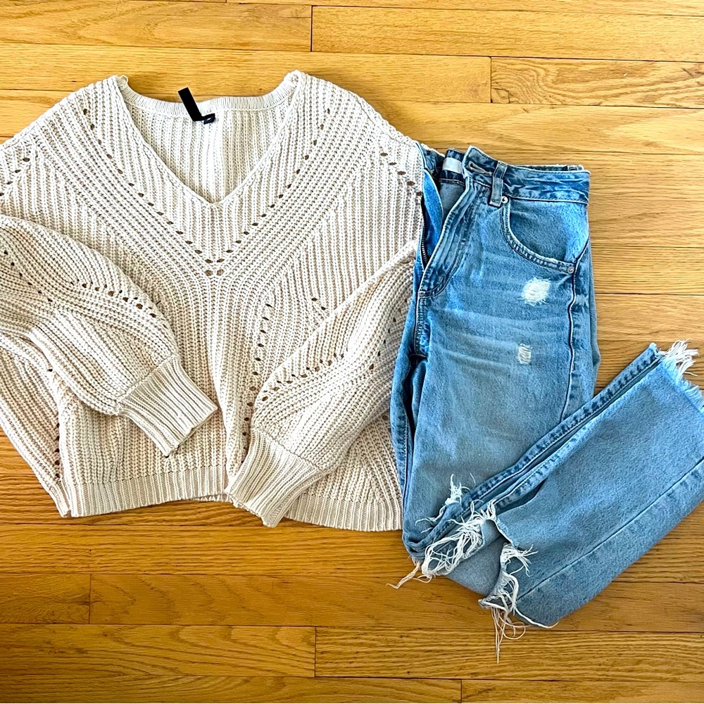 Tan knit sweater
